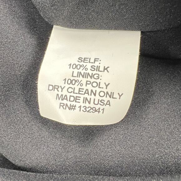 Amanda Uprichared Michaela Lace Up Silk Shift Dress Deep Royal Blue Size S - Picture 12 of 14